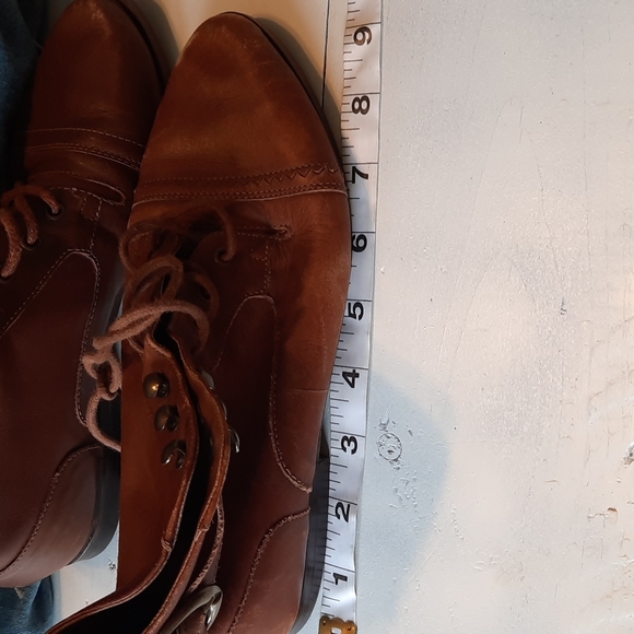 Vintage leather tie up boots sz 6 70's style - Picture 7 of 7